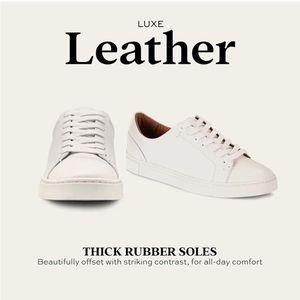 FRYE white leather sneakers